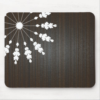 Floral design-Wooden BG Mouse Mat