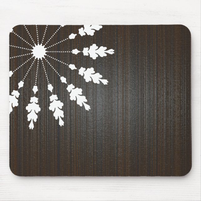 Floral design-Wooden BG Mouse Mat (Front)
