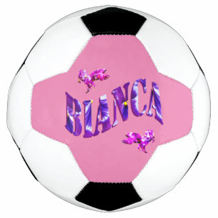 Floral Designed Bianca Name, Soccerball Football