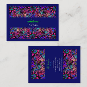 Floral Designer Colourful Flowers Beautiful Business Card