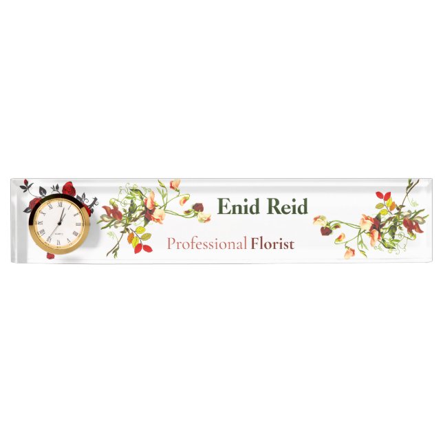 Floral Designer Custom  for Professionals Nameplate (Front)