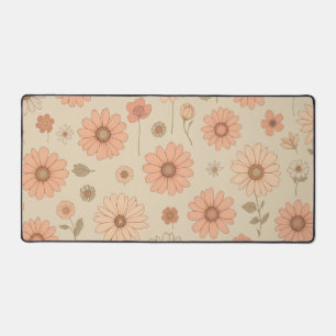 Floral Desk Mat, Aesthetic Desk Decor, Keyboard Ru Mat