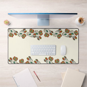 Floral Desk Mat – Seamless Endless Flower Pattern 