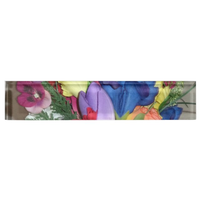 Floral Desk Nameplate (Front)