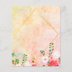 Floral diamond frame