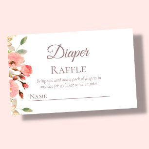 Floral   Diaper Raffle   Enclosure Card
