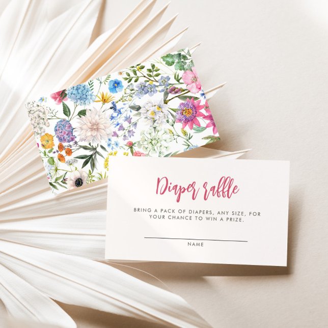 Floral Diaper Raffle Enclosure Card (Creator Uploaded)