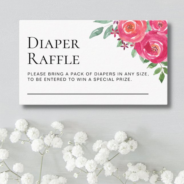 Floral Diaper Raffle Enclosure Card (Creator Uploaded)
