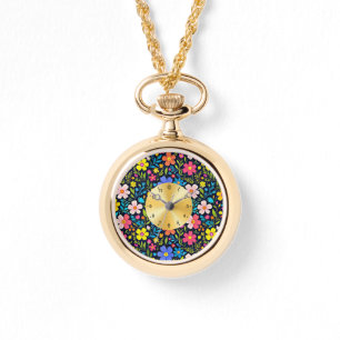 Floral Digital Painting Flowers Pattern-38875 Watch