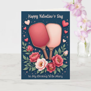 Floral Dink & Smash 💘 Valentine's  Card