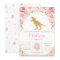Floral Dinosaur Birthday Invitation Girl T-Rex