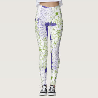 Floral Disruption – Abstract Botanical Leggings 