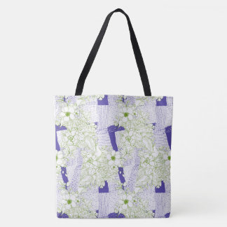 Floral Disruption – Artistic Botanical Tote