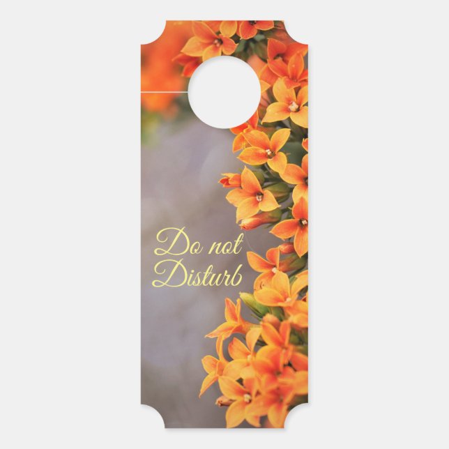 Floral Do Not Disturb Door Hanger (Front)