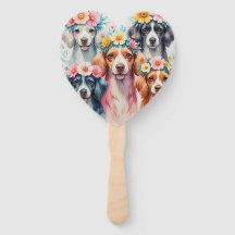 Floral Dog Fan Gift Set