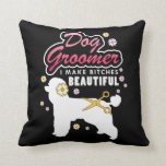 Floral Dog Groomer Gift Pet Grooming Dog Lover Cushion<br><div class="desc">Floral Dog Groomer Gift Dog Pet Grooming Tshirt Dog Lover. Great gift shirt for yourself,  family,  grandpa,  grandma,  mum,  dad,  daughter,  son,  sister,  brother,  uncle,  aunt,  boys,  girls.</div>