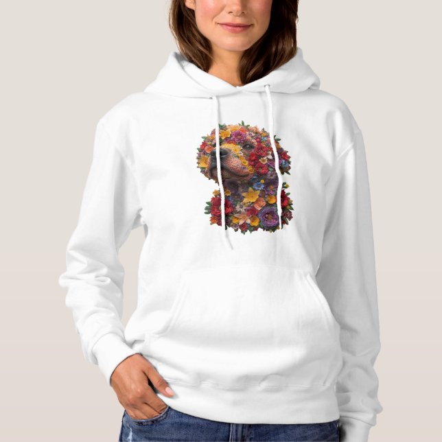 Floral Dog Hoodie (Front)