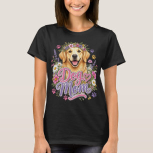 Floral Dog Lover Watercolor Puppy Design T-Shirt