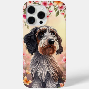 Floral Dog portrait Modern Pet Lover Aesthetic 📱 iPhone 15 Pro Max Case