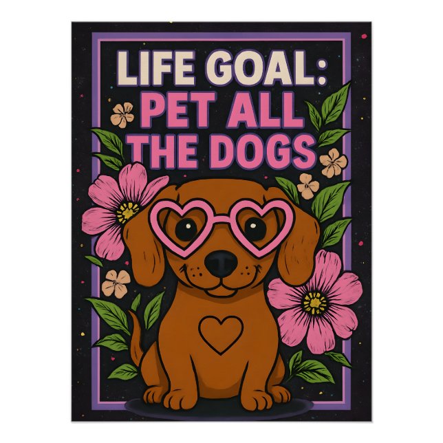 Floral Dog Poster (Front)