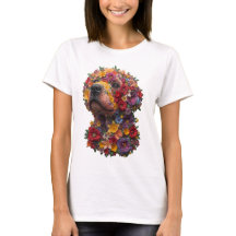 Floral Dog T-Shirt | Cute Flower Puppy Design