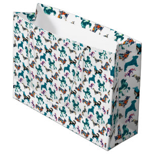 Floral Dogs Large Gift Bag