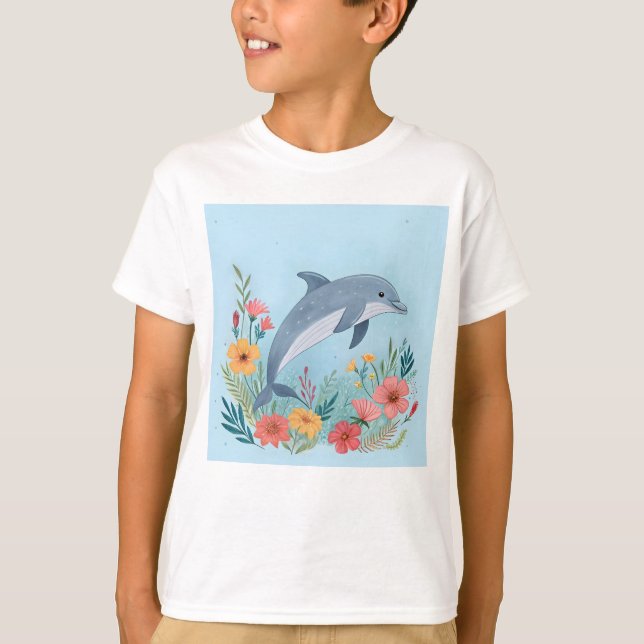 Floral Dolphin T-Shirt (Front)