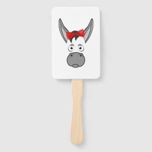 Floral Donkey Animal Halloween Costume Gift Hand Fan
