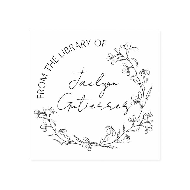 Floral Doodle From The Library Of Rubber Stamp (Imprint)
