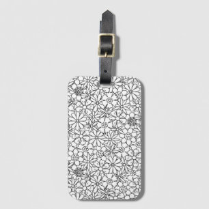 Floral Doodle Luggage Tag