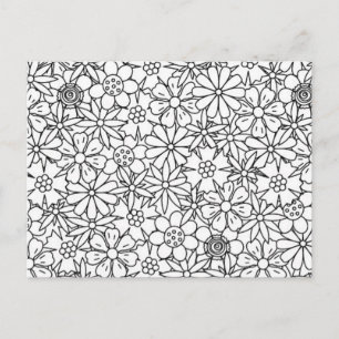 Floral Doodle Postcard