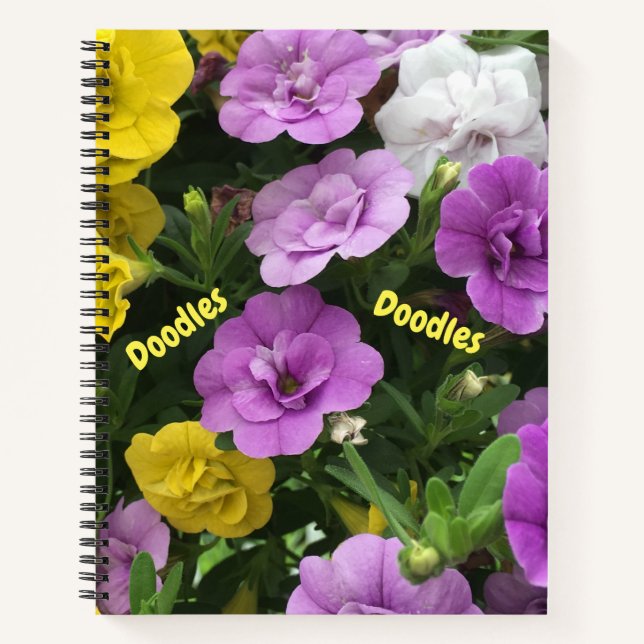 Floral Doodle Sketchbook Notebook (Front)