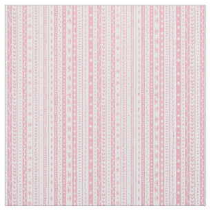 Floral doodle stripes fabric