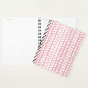 Floral doodle stripes planner