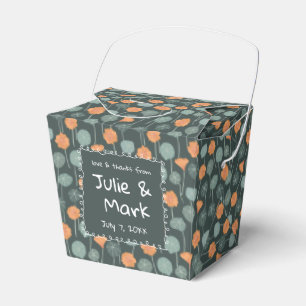 Floral Doodle Thank You Favor Favour Box