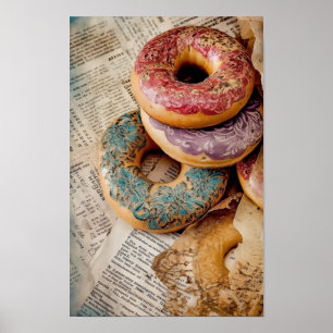 Floral Doughnut Poster
