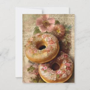 Floral Doughnuts Postcard