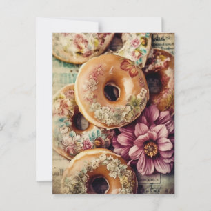 Floral Doughnuts Postcard