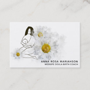*~* Floral Doula Birthing Midwife  Birth Pregnancy Business Card