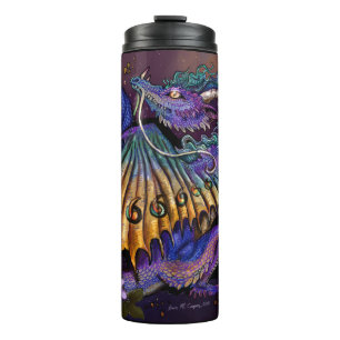 Floral Dragon Thermal Tumbler