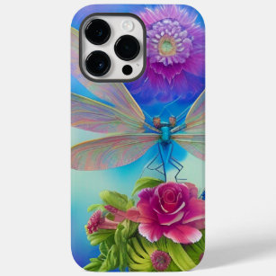 Floral Dragonfly Thistle Fantasy Artwork Case-Mate iPhone 14 Pro Max Case