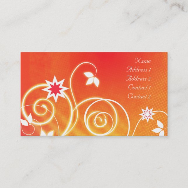 Floral drawing business card (Front)