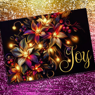 Floral Drawing Christmas Holiday Floral Joy