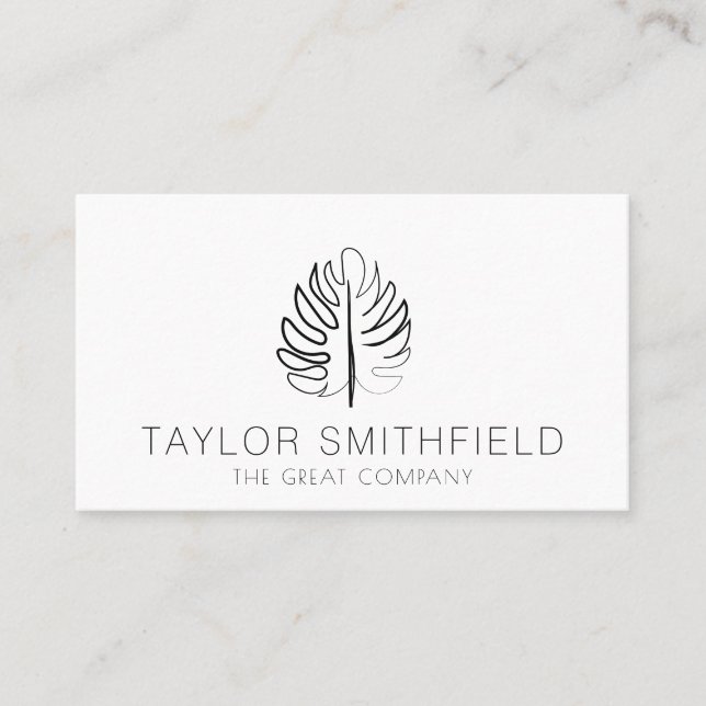 Floral Drawing Vintage Business Card (Front)