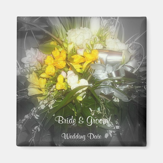 Floral Dream Wedding Favor Magnet (Front)