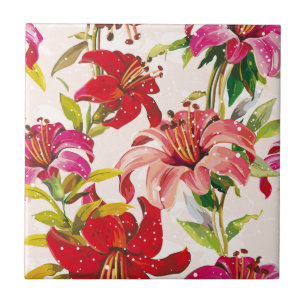 Floral Dreams #4 at Susiejayne Tile