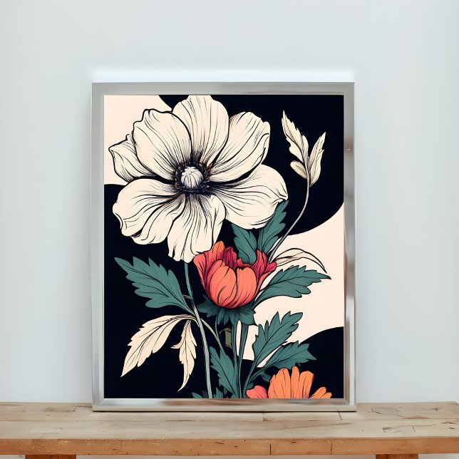 Floral Dreams: Anemone and Poppy Elegance Photo Print (Creator Uploaded)