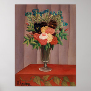 Floral Dreams,Bouquet of Flowers by Henri Rousseau Poster