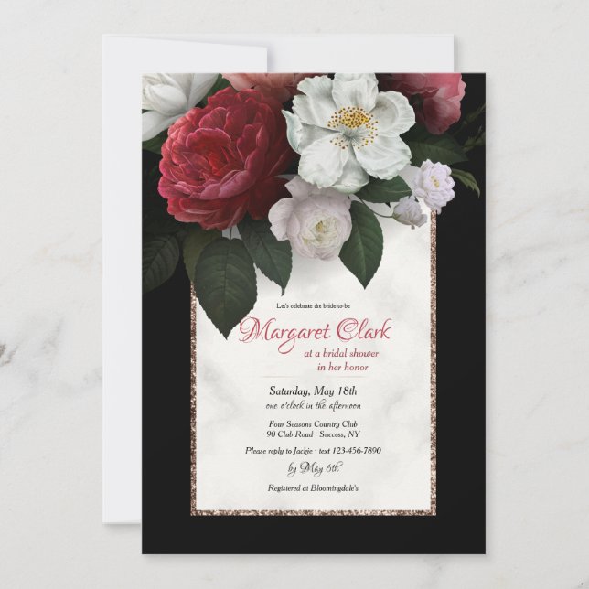 Floral Dreams Bridal Shower Invitation (Front)