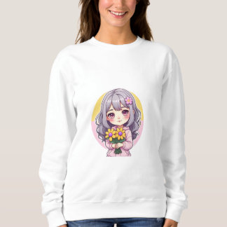 Floral Dreams: Cute Flower Girl T-Shirt & Hoodie